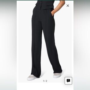 SPANX TALL Crepe straight leg black trouser pants